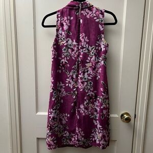 Floral dress color purple